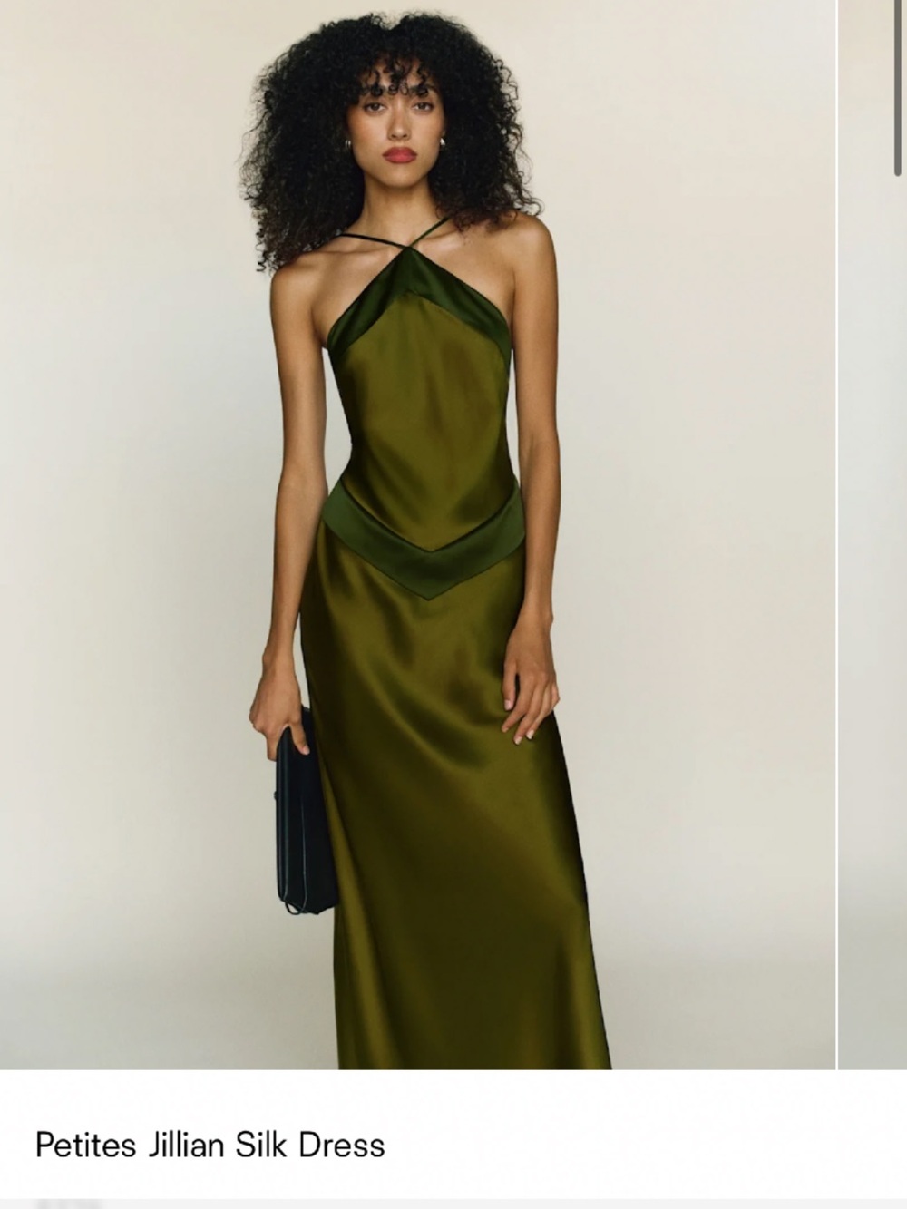 Reformation Jillian Silk Dress - Pear